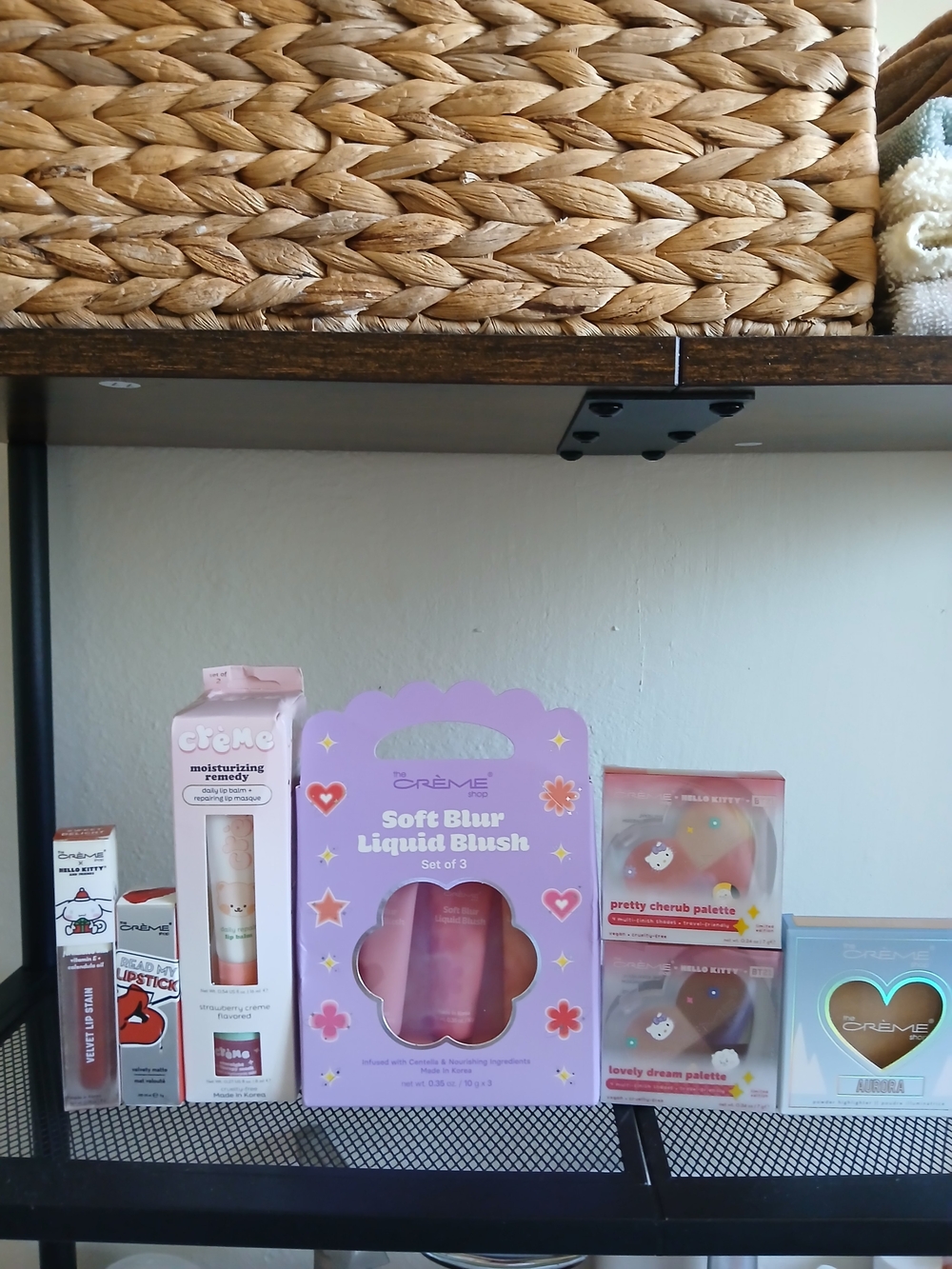 The Crème Shop Soft Blush Liquid Blush, Eyeshadow, Highlighter, Lippies Set